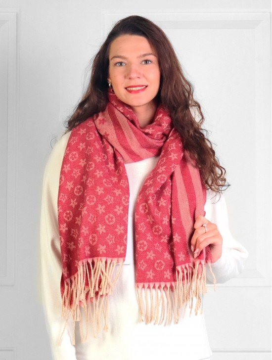 Cashmere Feeling Designer Scarf with Fringes